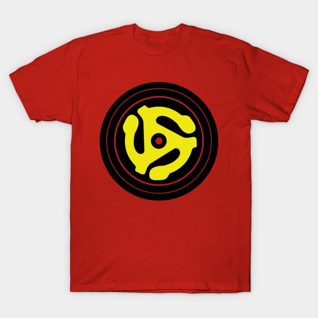 .45 RPM Vinyl Adapter T-Shirt by INLE Designs